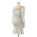 H&M Mama Casual Dress - Bodycon: Gray Print Dresses - Women's Size 2X-Large Maternity