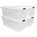 Color Of The Face Home Box Plastic in Black/White | 13 H x 31.5 W x 17.3 D in | Wayfair TMCB09XT7ZJ4Y