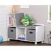 Isabelle & Max™ Montolio Book Nook Storage Bench w/ Cubbies & 2 Bins Wood in Gray | Wayfair 92F11904344A44C0BCCAB76FE63B1153