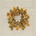 The Holiday Aisle® Faux Eucalyptus Silk 18" Wreath Silk in Green/Orange | 18 H x 18 W in | Wayfair 72BE669769DE4E44B5DC78445B83B8F8