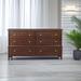 Wildon Home® Aykhan 6 - Drawer Dresser Wood in Brown | 37.2 H x 67.2 W x 18.7 D in | Wayfair 831574F912F84992AE0780DFC35C7164