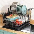 YITAHOME Adjustable Stainless Steel Dish Rack Stainless Steel in Gray | 2.52 H x 12.99 W x 16.93 D in | Wayfair AAGG508