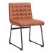 Zuo Modern Pago Unfinished Tufted Polyurethane Solid Back Side Chair Wood/Upholstered in Brown | 30.3 H x 19.7 W x 23.2 D in | Wayfair 109948