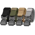 Cintura tattica militare da uomo per escursionismo all'aperto, campeggio, cintura elastica in nylon con fibbia a sgancio rapido resistente da 1,5 pollici