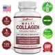 Multiple Collagen Peptide Powder Capsules 120 Capsules Marine All-in-One 5 Collagen Supplements