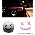 Adesivi per casco moto Auto riflettente impermeabile Smile Face Decal Motocross Auto lunotto adesivi