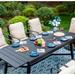 9/7-Piece Patio Dining Set with 8/6 Rattan Swivel Chairs and a Expandable Dining Table