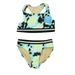 Pre-owned Rockets Of Awesome Girls Blue | Yellow | Black | White 2-piece Swimsuit size: Little Girl