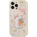Yellow Bunny Phone Case Compatible with iPhone 14 Pro Max Cute 3D Korea Lovely Rabbit Carrot Cartoon Case with Rabbit Hold Stand for Women Girls