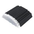 Disposable Nail Brushes 100PCS Disposable Lip Brush Applicators Lip Brushes Lipstick Lip Gloss Wands for Makeup PYO Cookie Paint Brushes (Black)