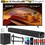 Sony KD55X77L 55 Inch 4K HDR LED Smart TV with Google TV (2023) Bundle with Deco Gear Home Theater Soundbar with Subwoofer Wall Mount Accessory Kit 6FT 4K HDMI 2.0 Cables and More