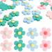 NUOLUX 50Pcs Resin Flower Charms Phone Case Charms Crafting Charms Hairpins Flower Charms for Craft DIY