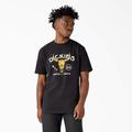 Dickies Men's Bull Skull Heavyweight T-Shirt - Black Size XL (A8614)