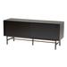 Truett Modern Dark Brown Finished Wood And Two-Tone Black And Gold Metal Tv Stand by Baxton Studio in Dark Brown Black Gold