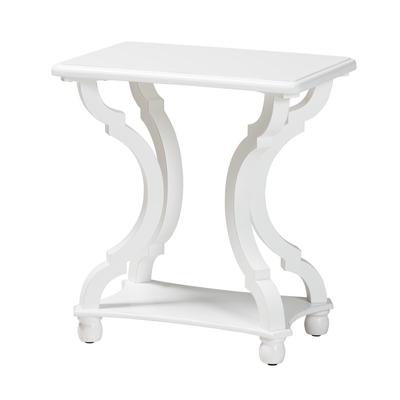 Cianna Classic And Traditional End Table by Baxton Studio in White