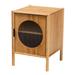 Naresh Mid-Century Modern Transitional Natural Brown Bamboo Wood 1-Door End Table by Baxton Studio in Natural Brown