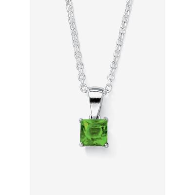 Women's Simulated Birthstone .925 Silver Necklace 18