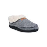 Women's Faux Wool Mocassin Fullfoot With Collar Slipper by GaaHuu in Grey (Size S(5/6))