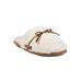 Women's Berber Faux Suede Tie Scuff Slipper by GaaHuu in Natural (Size M(7/8))