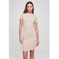 Stillkleid URBAN CLASSICS "Damen Ladies Rib Tee Dress" Gr. XL, US-Größen, beige (softseagrass) Damen Kleider