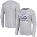 Men's Starter Heather Gray New York Islanders Arch City Theme Graphic Long Sleeve T-Shirt