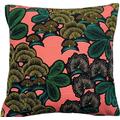 Leaves Pillow Cover Kew Gardens Pink Green Leaf Cushion Case Floral Pattern Printed Cotton Sofa Home Décor (18" x18")