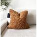 Modish Decor Pillows Faux Fur Throw Square Pillow Cover Faux Fur in Brown | 18 H x 18 W x 1 D in | Wayfair 62336