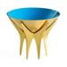 Jonathan Adler Oscar Metal Decorative Bowl Metal/Wire in Blue/Yellow | 5.25 H x 6.25 W x 6.25 D in | Wayfair 33520