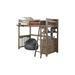 Greyleigh™ Baby & Kids Mateo 6 Drawer Solid Wood Loft Bed w/ Bookcase by Greyleigh? Baby & Kids in Brown | 70 H x 43.5 W x 82.5 D in | Wayfair