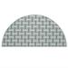 Gray Half Round 1'8" x 3'4" Area Rug - Gracie Oaks Zijo Indoor/Outdoor Area Rug Metal | Wayfair D3858E0412214483BF7E3BB2FD17275F