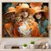 Everly Quinn Orange Fashion Hat Women I Framed On Canvas Print Canvas, Cotton | 12 H x 20 W x 1 D in | Wayfair 87F8610BC992401EB8888BB2D85F9968