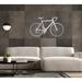 Latitude Run® Metal Bike Wall Art, Bicycle Metal Wall Hanging Decor for Cycling Lovers Metal in Gray/Black | 26 H x 45 W x 0.5 D in | Wayfair