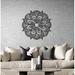 Bungalow Rose Mandala Abstract Wall Hanging Decor, Creative Floral Wall Art Home Decoration in Gray/Yellow | 10 H x 10 W x 0.5 D in | Wayfair