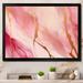 Mercer41 Pink & Gold Enchanted Spills II - Abstract Wall Art Prints Metal | 16 H x 32 W x 1 D in | Wayfair 78AF1A5F60444074800E518193ECCCAB