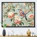 Red Barrel Studio® Chinoiserie w/ Birds & Peonies XII - Floral Canvas Wall Art Canvas, Cotton | 24 H x 24 W x 1 D in | Wayfair