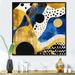 Brayden Studio® Abstract Pattern w/ Blue & Golden Textures XIII - Minimalism Canvas Wall Art Canvas, Cotton | 24 H x 24 W x 1 D in | Wayfair