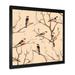 Lark Manor™ Amandajean Little Birds On The Tree Branches VII Framed On Canvas Print Canvas, Cotton | 16 H x 16 W x 1 D in | Wayfair