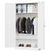 Latitude Run® 36 Inch Wide Metal Wardrobe Cabinets Storage Cabinets w/ Lock Metal in White | 72 H x 36 W x 18 D in | Wayfair