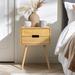 Wade Logan® Bohuslav Solid Wood Nightstand Wood in Yellow | 24.2 H x 17.5 W x 15 D in | Wayfair 45A6A26C91B249858B5F96C1E452F818