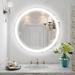 Wrought Studio™ Ersheen Round Frameless LED Lighted Vanity Wall Mounted Mirror, w/ Anti-Fog Dimmable Function Glass | 24 H x 24 W x 1.6 D in | Wayfair