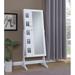 Latitude Run® Jewelry Armoire w/ Mirror Manufactured Wood in Brown/White | 59.25 H x 22.35 W x 15.4 D in | Wayfair E9D2D44F2B284969B793CBF8D3341690