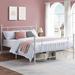 Rosalind Wheeler Breeannah Metal Open-Frame Bed Metal in White | 42.9 H x 60 W x 80 D in | Wayfair 81606EE0289F46A080D833661008CC28