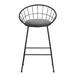 17 Stories Nakeem 26" Counter Stool Metal in Black/Gray | 33.5 H x 19.6 W x 17.71 D in | Wayfair BA79EE24E1234333B5814979386DFEA7