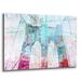 17 Stories Wildon Home® 'Brooklyn Bridge In Blue & Red' By Irena Orlov, Acrylic Glass Wall Art Plastic/Acrylic in White | Wayfair