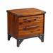 Williston Forge Jardanas 2 - Drawer Iron Nightstand in Wood/Metal in Brown | 24 H x 24 W x 18 D in | Wayfair 233A0AE1698C4F0F9F6A2B1EF53DC2D7