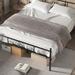 Winston Porter Mettellus Full/Double 35.5" Steel Bed Frame Metal in Black | 35.5 H x 54 W x 77.4 D in | Wayfair 65DED535FD564805B7EE808A885D146F