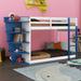 Sunside Sails Shiey Twin over Twin Boat-Like Shape Bunk Bed, Wood in Blue | 64.2 H x 42.4 W x 100 D in | Wayfair DDBD064E54694F12BB9A67F3A8120560