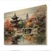 Loon Peak® China Art Pagoda Serenity On Wood Print Wood in Brown | 10 H x 20 W x 0.78 D in | Wayfair 617889C4287D47159F387BDD38DB9D86