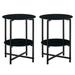 Brayden Studio® Celestte End Table Glass in Black | 15.75 H x 15.75 W x 20.87 D in | Wayfair 11BDEA60978B413D89C888767C22EFF9