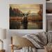 Loon Peak® Brown Orange Moose Autumn Palette - Unframed Print on Wood in Brown/Gray/Orange | 10 H x 20 W x 0.78 D in | Wayfair